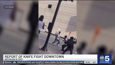 Video shows knife fight between several men near Magnificent Mile