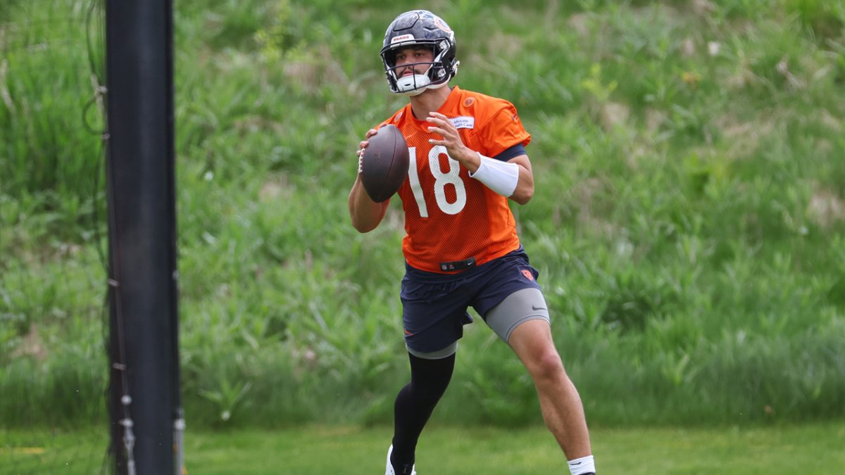 Caleb Williams’ late brilliance defines Bears’ first padded practice ...