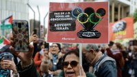 Pro-Palestinian protesters call on Olympic officials to limit Israel's participation in Paris