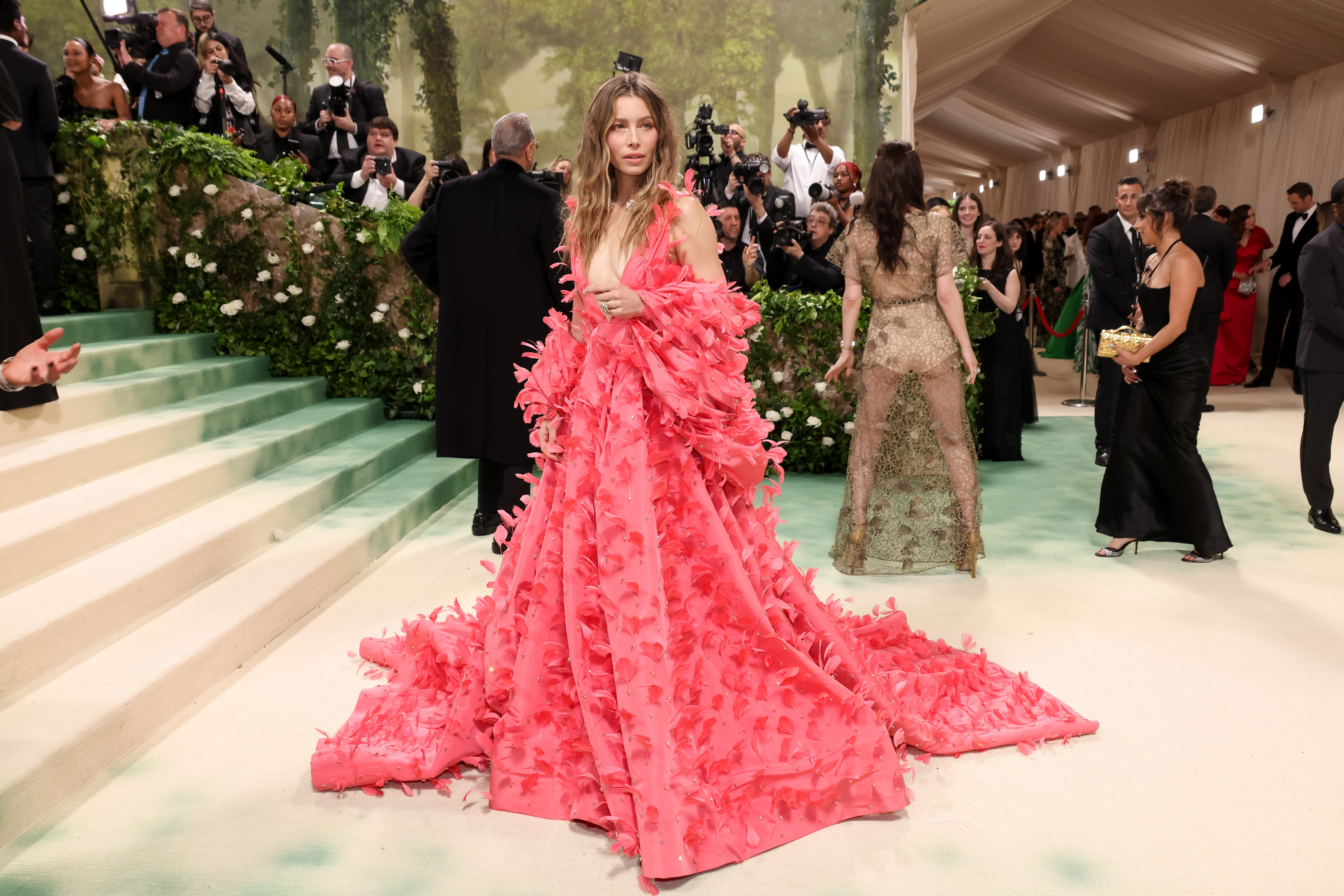 Jessica Biel shuts down the 2025 Met Gala with jawdropping petal gown