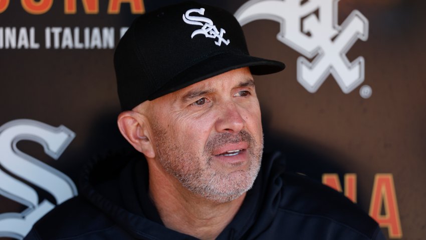 May 27, 2024; Chicago, Illinois, USA; Chicago White Sox manager Pedro Grifol (5) speaks before a baseball game against the Toronto Blue Jays at Guaranteed Rate Field. Mandatory Credit: Kamil Krzaczynski-USA TODAY Sports