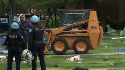 Chicago police detail the dismantling of the DePaul Pro-Palestinian encampment on Thursday morning