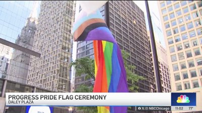Pride flag raised at Chicago's Daley Plaza to kick off Pride Month