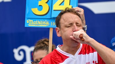 Joey Chestnut removed from Nathan's Hot Dog Eating Contest