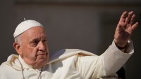 Pope Francis arrives for his weekly general audience in St. Peter's Square, at the Vatican,.