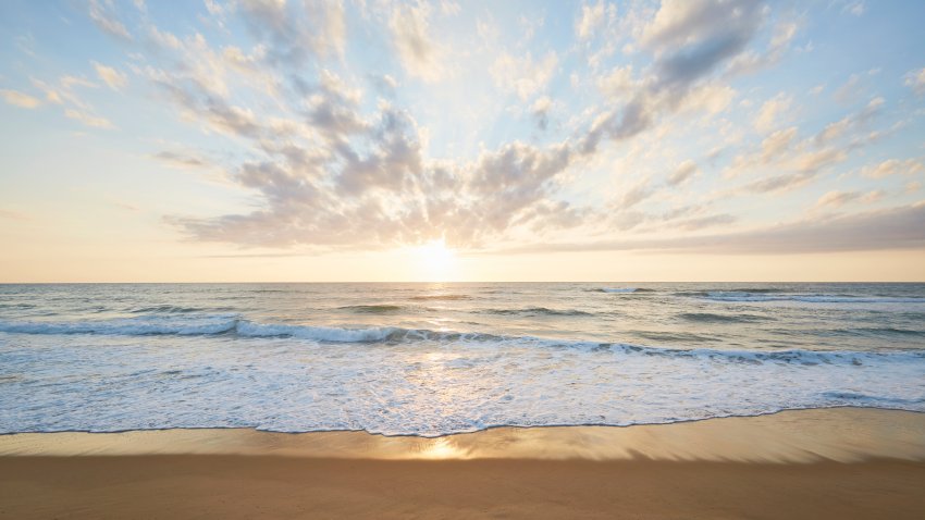 Idyllic sunset by the sea