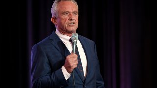 WASHINGTON, DC – MAY 24: Independent presidential candidate Robert F. Kennedy Jr. speaks at the Libertarian National Convention on May 24, 2024 in Washington, DC. Kennedy is seeking qualification to be part of the first presidential debate currently scheduled on June 27 between Democratic presidential nominee President Joe Biden and Republican presidential nominee former President Donald Trump. (Photo by Kevin Dietsch/Getty Images)