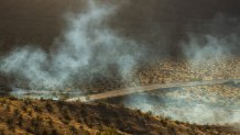 Photographer Sicco Rood captured shots of the untitled "BC Project" filming in Anza-Borrego. Leonardo DiCaprio and Sean Penn were on set for one scene that appeared to be a car chase.