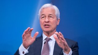 Jamie Dimon, chief executive officer of JPMorgan Chase & Co., at the UK Global Investment Summit at Hampton Court Palace in London, UK, on Monday, Nov. 27, 2023.