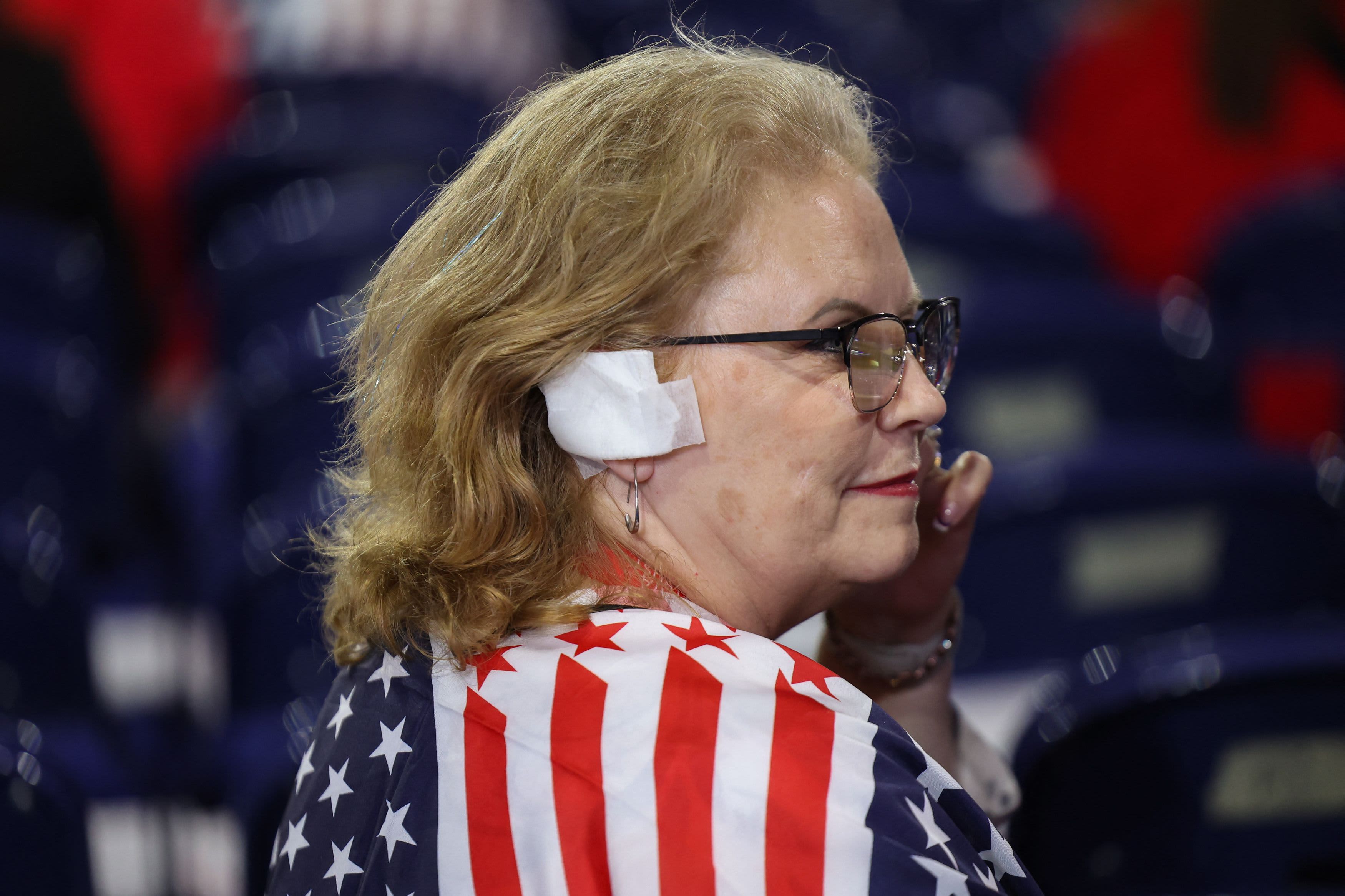 PHOTOS: RNC attendees wear ear bandages ‘in solidarity' with Trump