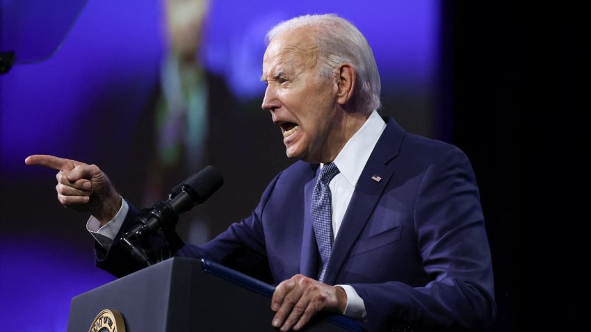 U.S. President Joe Biden looks on at the 115th NAACP National Convention in Las Vegas, Nevada, U.S., July 16, 2024. 