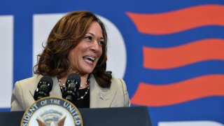 US Vice President Kamala Harris holds a campaign event that is her seventh visit to North Carolina this year and 15th trip to the state since taking office in Fayetteville NC, United States on July 18, 2024.