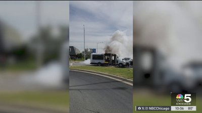 Pace bus driver rescues 2 passengers after fiery crash with multiple vehicles in Glenwood