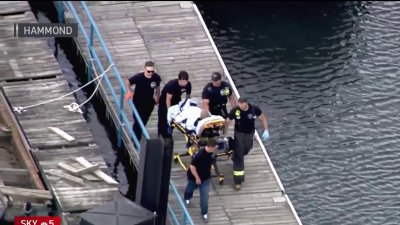 Sky 5: Emergency responders successfully rescue an injured boater near Horseshoe Casino