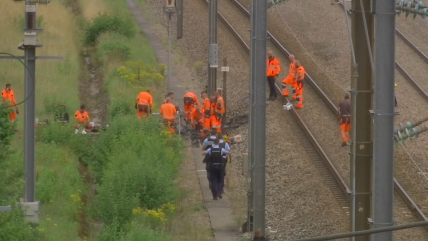 Railroad on French high-speed rail network