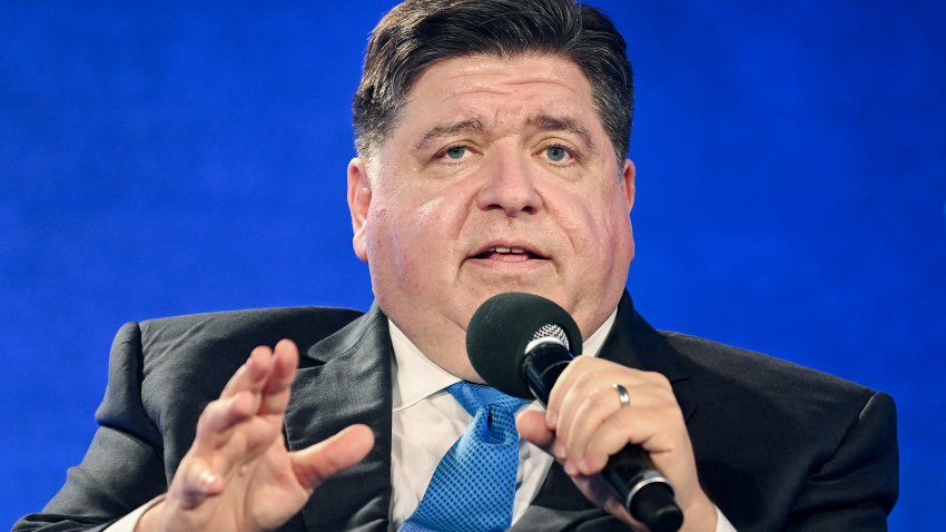 J.B. Pritzker, governor of Illinois, during the International Economic Forum Of The Americas (IEFA) Conference of Montreal in Montreal, Quebec, Canada, on Wednesday, June 12, 2024. The conference will aim to provide agency to individuals and organizations in the advent of two catalysts: artificial intelligence and climate change. Photographer: Graham Hughes/Bloomberg via Getty Images