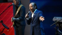 US musician Lee Greenwood performs onstage during the second day of the 2024 Republican National Convention at the Fiserv Forum in Milwaukee, Wisconsin, July 16, 2024. Days after he survived an assassination attempt Donald Trump won formal nomination as the Republican presidential candidate and picked right-wing loyalist J.D. Vance for running mate, kicking off a triumphalist party convention in the wake of last weekend's failed assassination attempt. (Photo by Patrick T. Fallon / AFP) (Photo by PATRICK T. FALLON/AFP via Getty Images)