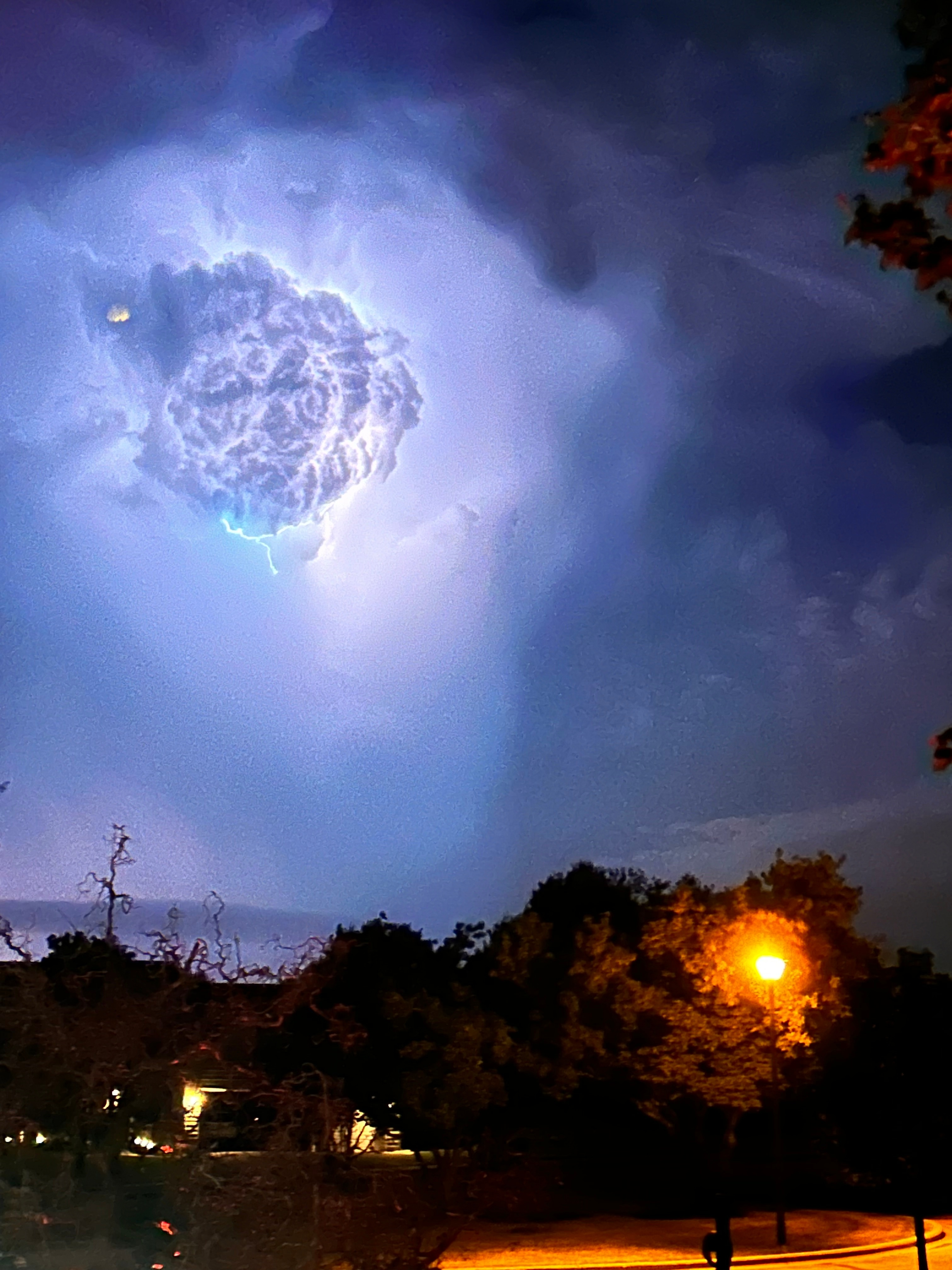 Wild images capture ‘crazy' lightning show as severe storms batter Chicago area