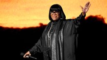 Musician Patti LaBelle at a walkthrough during the Democratic National Convention (DNC) at the United Center in Chicago, Illinois, US, on Tuesday, Aug. 20, 2024. The Democratic National Convention this week marks the ceremonial crowning of Vice President Kamala Harris and Minnesota Governor Tim Walz as the party's presidential nominees, capping off a whirlwind month for Democrats who quickly coalesced behind the new ticket after President Joe Biden dropped out of the race in July. Photographer: Victor J. Blue/Bloomberg via Getty Images