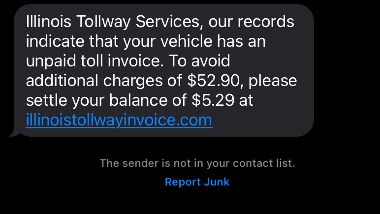 Newest Illinois tollway scam text messages using 438 area code – NBC ...