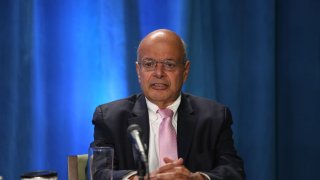 Ajit Jain at Berkshire Hathaway’s annual meeting in Los Angeles, California. May 1, 2021.