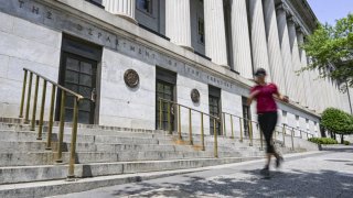 Department of the Treasury building in Washington, United States on May 17, 2023.