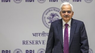 Shaktikanta Das, governor of the Reserve Bank of India (RBI), during a news conference in Mumbai, India, on Friday, April 5, 2024. India’s central bank stuck to its hawkish policy tone Friday as warnings of a coming heat wave renewed fears of an inflation spike. Photographer: Dhiraj Singh/Bloomberg via Getty Images