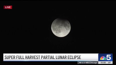 Full Harvest Moon, partial lunar eclipse visible Tuesday