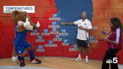 Former Leicester City star Danny Simpson and Filbert Fox tackle Chicago weather in Celsius