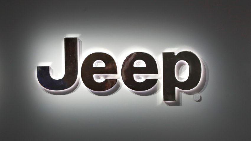 FILE - A Jeep logo is displayed at the North American International Auto Show in Detroit, Jan. 14, 2019.