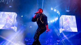 DETROIT, MICHIGAN – AUGUST 17: Childish Gambino performs during The New World Tour at Little Caesars Arena on August 17, 2024 in Detroit, Michigan. (Photo by Scott Legato/Getty Images)