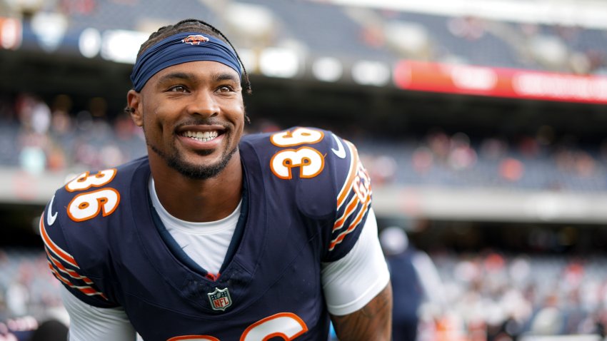 CHICAGO, IN – AUGUST 17: Jonathan Owens #36 of the Chicago Bears stretches on the field prior to an NFL preseason football game against the Cincinnati Bengals, at Soldier Field on August 17, 2024 in Chicago, Illinois. (Photo by Todd Rosenberg/Getty Images)