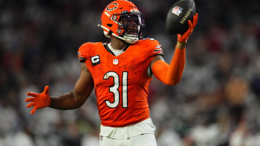 HOUSTON, TX – SEPTEMBER 15: Kevin Byard III #31 of the Chicago Bears celebrates after recovering a fumble against the Houston Texans during the second half of a football game at NRG Stadium on September 15, 2024 in Houston, Texas. (Photo by Cooper Neill/Getty Images)