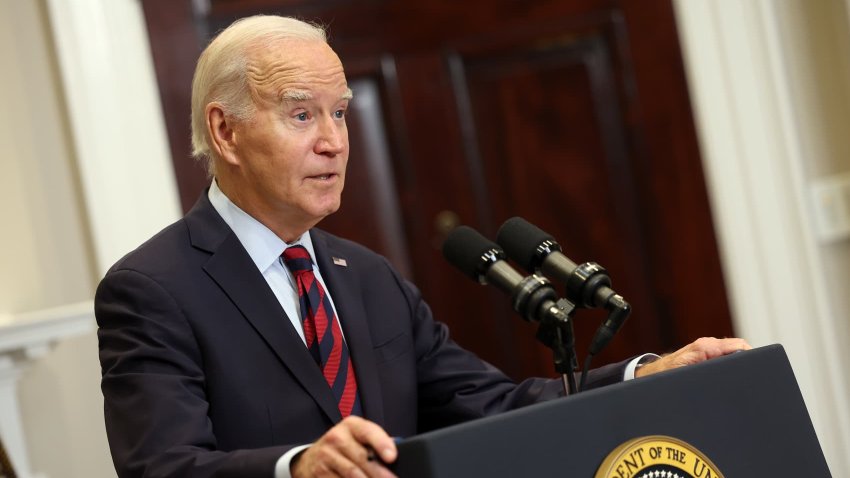 U.S. President Joe Biden delivers remarks on new Administration efforts to cancel student debt and support borrowers at the White House on October 04, 2023 in Washington, DC.