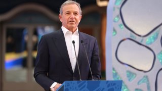 Bob Iger, CEO of The Walt Disney Company, speaks during the grand opening ceremony of the Shanghai Disney Resort’s Zootopia-themed attraction at Shanghai Disney Resort in Shanghai, China, on Dec. 19, 2023.