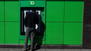 TD Canada Trust ATM in Edmonton center, on April 17, 2024, in Edmonton, Alberta, Canada. 