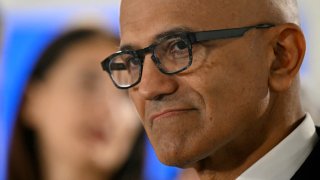 Microsoft CEO Satya Nadella takes part in the Partnership for Global Infrastructure and Investment Event during the G7 Summit at the Borgo Egnazia resort in Savelletri, Italy, on June 13, 2024.