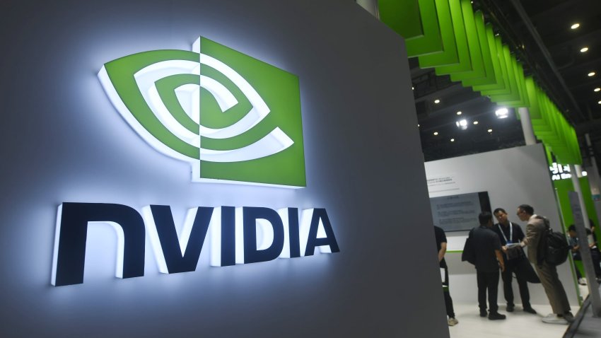 Visitors check out Nvidia’s AI technology at the 2024 Apsara Conference in Hangzhou, China, on September 19, 2024.