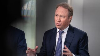 Ted Pick, co-president of Morgan Stanley, speaks during a Bloomberg Television interview in New York, US, on Thursday, Oct. 26, 2023. 