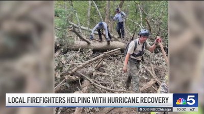 Chicago-area firefighters aid hurricane victims in North Carolina