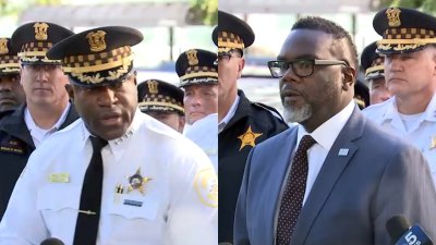 Chicago's top cop and Mayor Johnson give update on officer and suspect injured in shooting