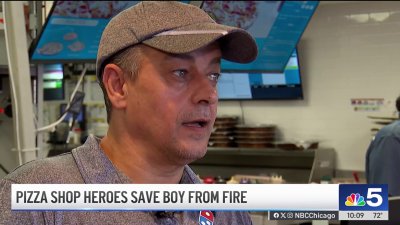 Domino's employees rescue boy from burning Oak Lawn mobile home