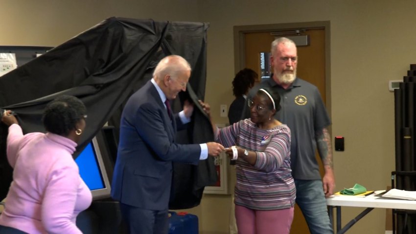 Joe Biden votes