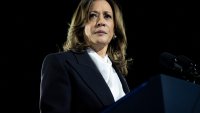 US Vice President and Democratic presidential candidate Kamala Harris