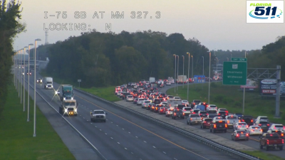 WATCH: Traffic on I-75 in Orlando as people evacuate ahead of Milton