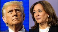 FILE - This combination of images shows Republican presidential nominee former President Donald Trump and Democratic presidential nominee Vice President Kamala Harris at separate campaign events Wednesday, Oct. 23, 2024, in Duluth, Ga., and Aston, Pa., respectively.