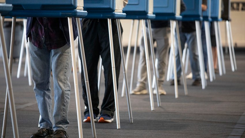 Voters cast their ballots during Michigan's early voting period on Oct. 29, 2024 in Dearborn, Michigan.