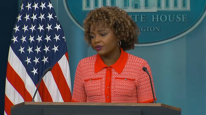 White House press secretary Karine Jean-Pierre responded during a press conference to questions about reports that former President Donald Trump and Russian President Vladmir Putin spoke seven times since Trump left office.