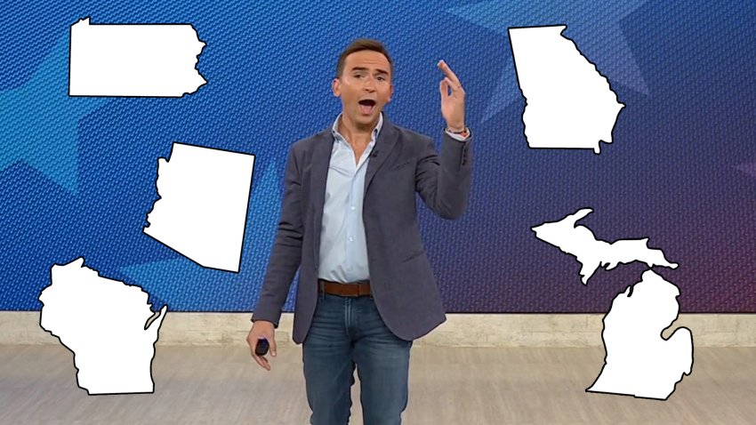 Tommy McFly surrounded by images of states.