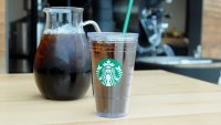 Starbucks’ Cold Brew is coffee steeped using cool water, while traditional iced coffee is made by brewing hot coffee at double-strength and pouring over ice.